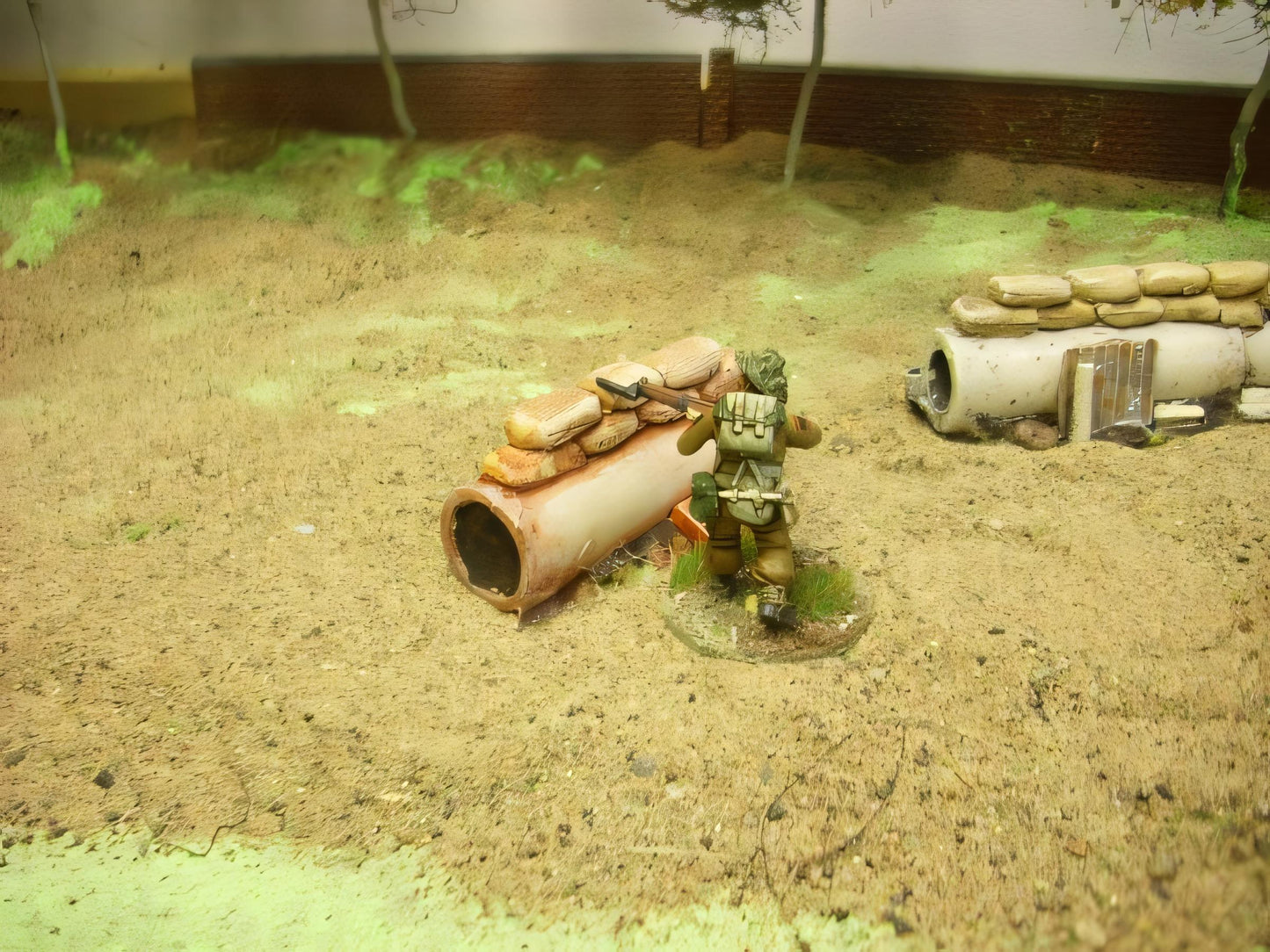 28mm PIPE AND SANDBAG BARRICADE