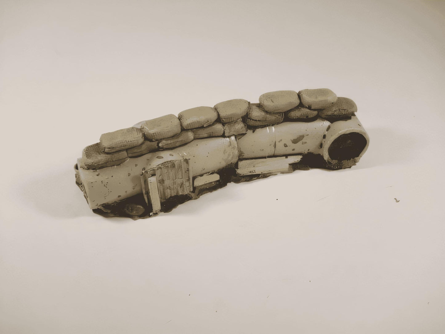 28mm SANDBAG AND PIPE DEFENCE