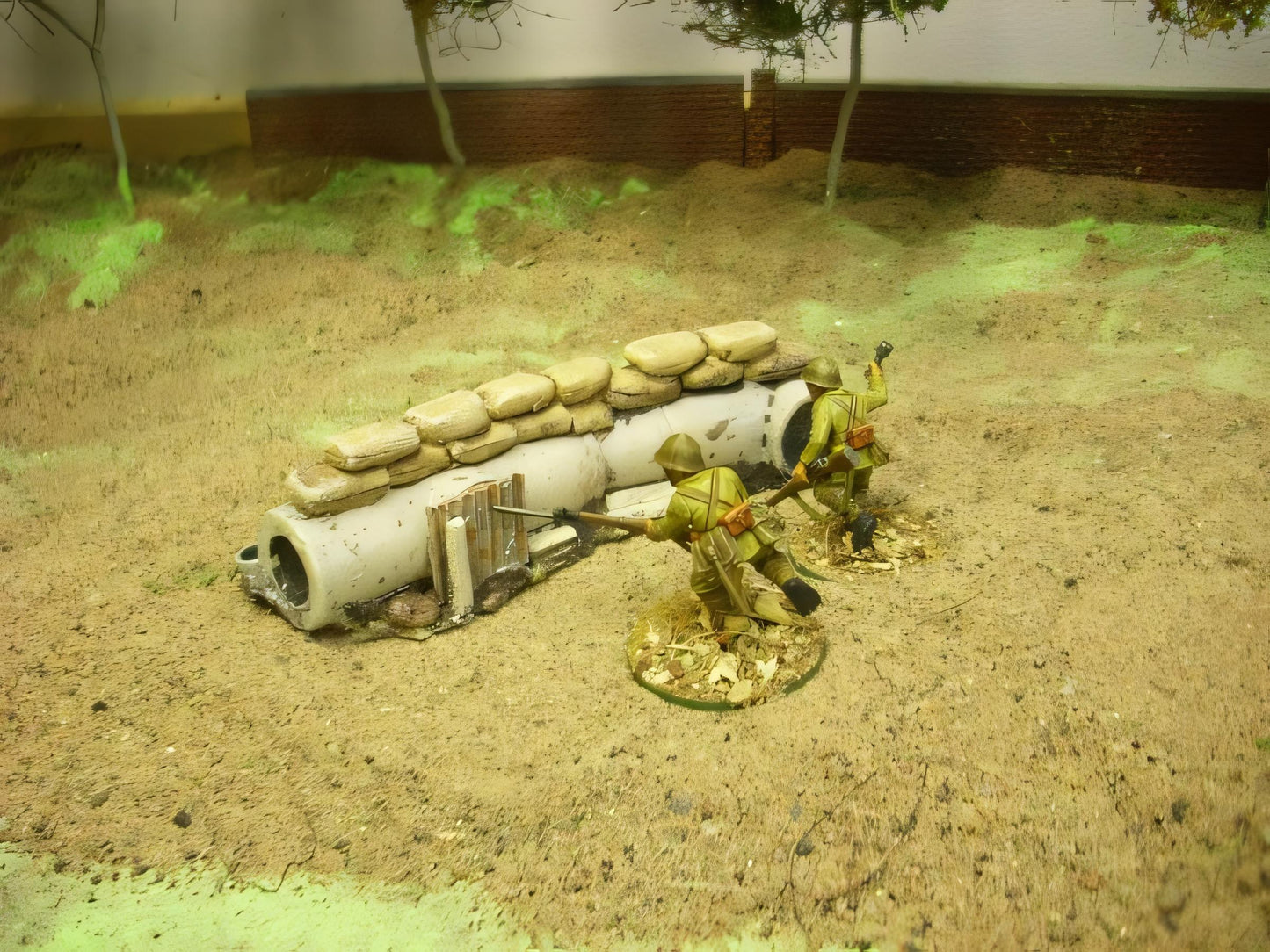 28mm SANDBAG AND PIPE DEFENCE