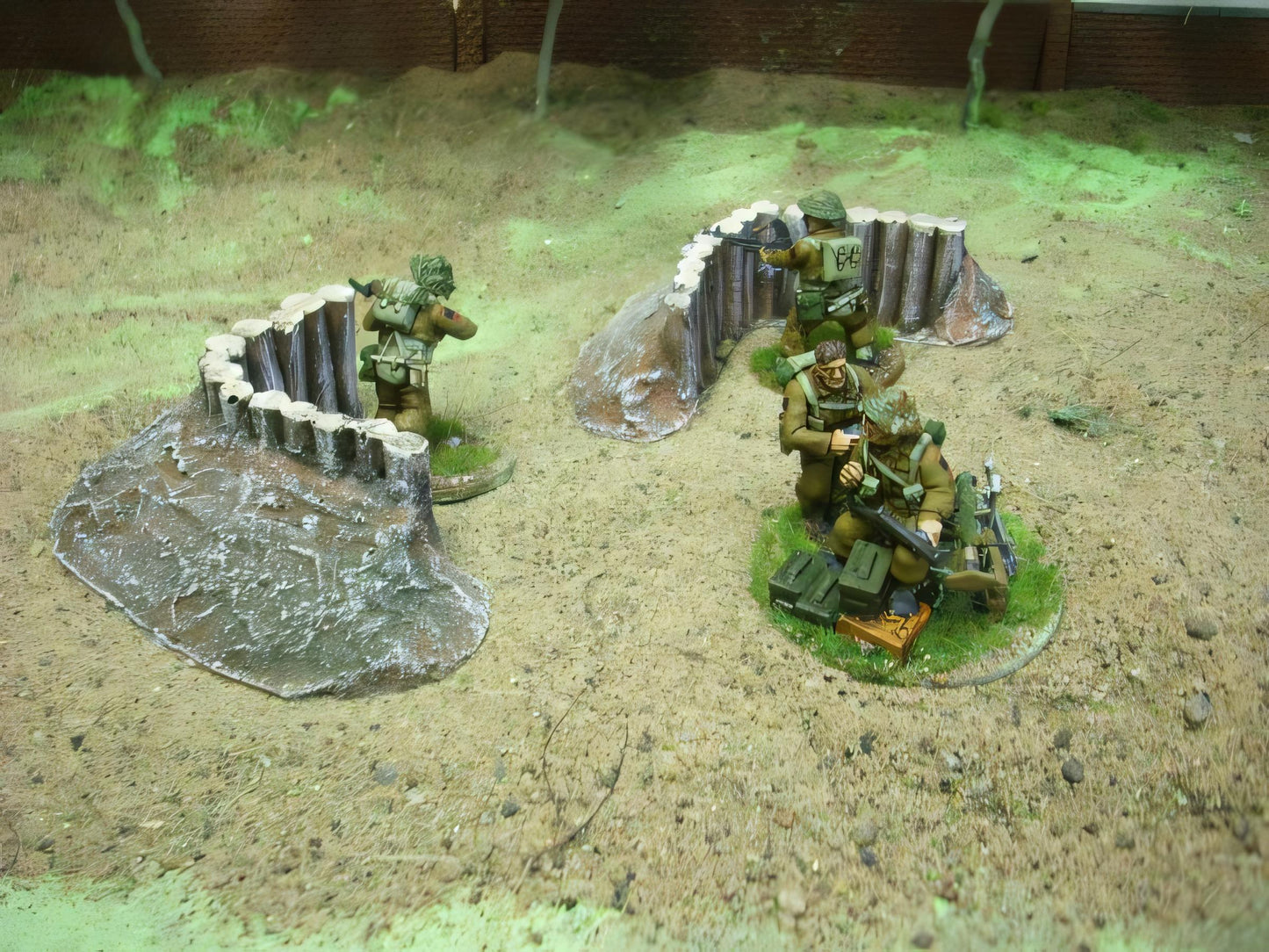 28mm L SHAPE CORNER DEFENCE WORK x 2