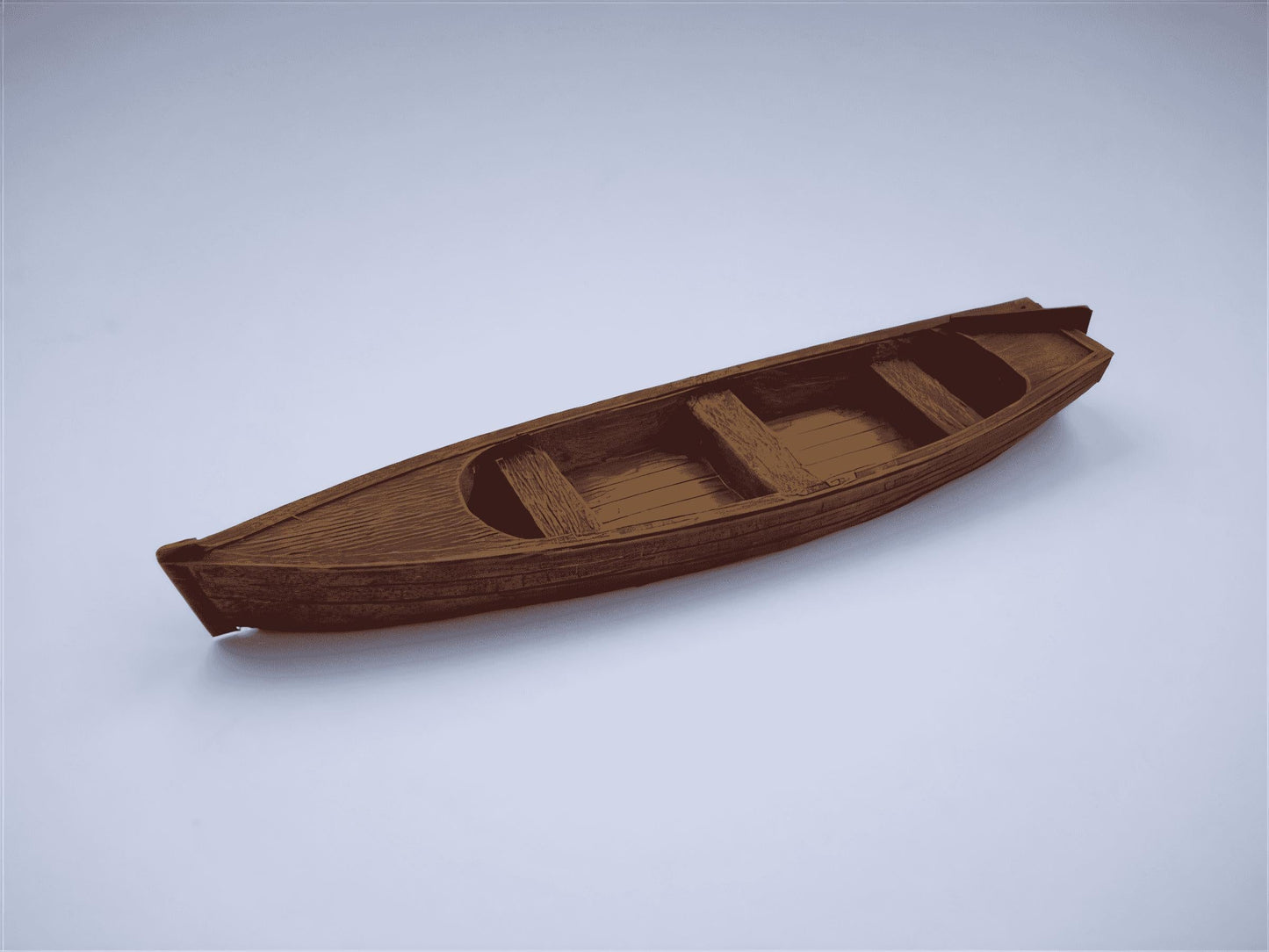 28mm SKIFF WOODEN HULLED BOAT.