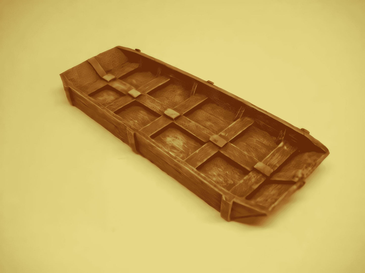 28mm WOODEN BARGE or PONTOON BOAT