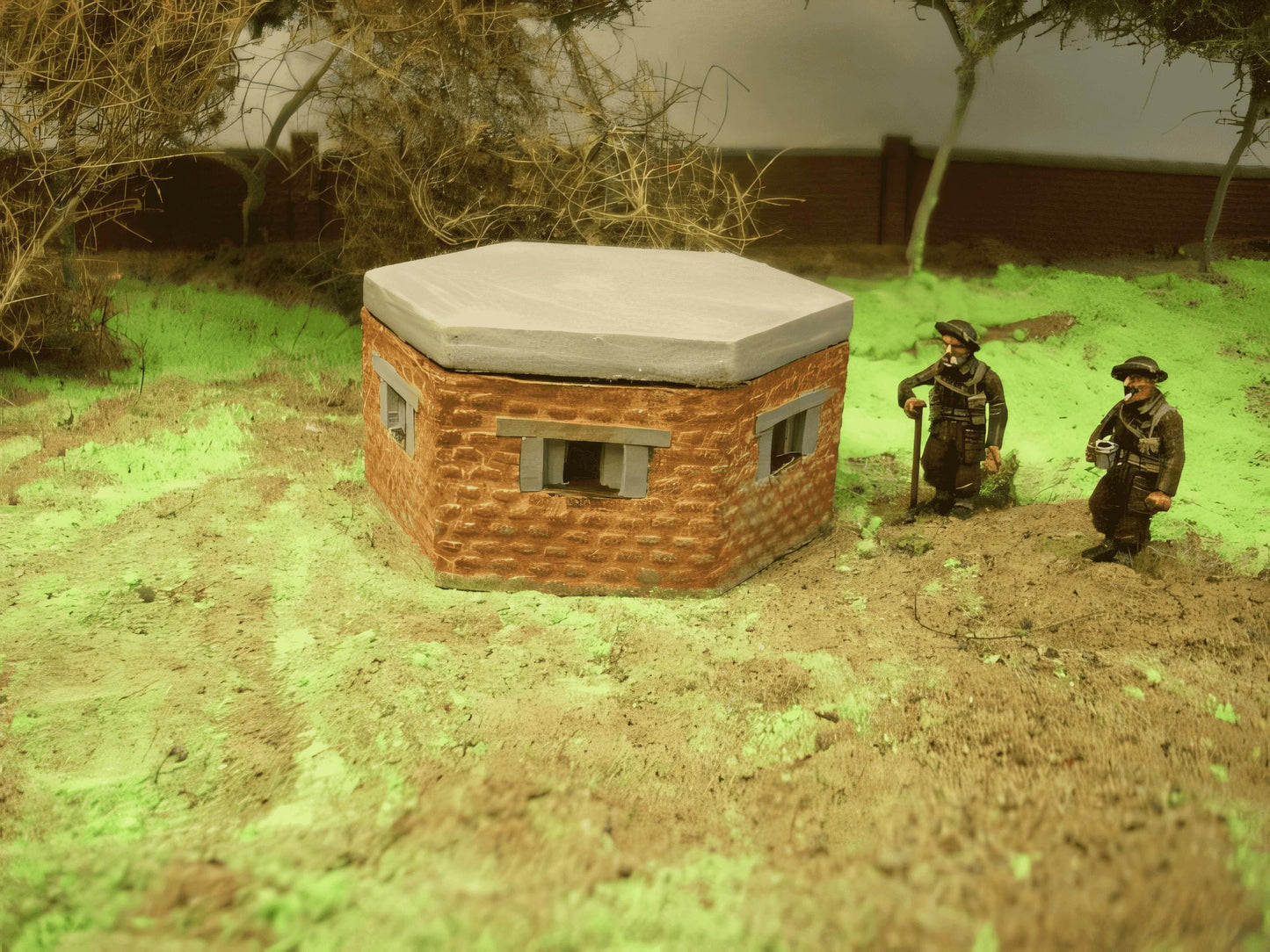 28mm BRITISH PILL BOX BRICK FACED