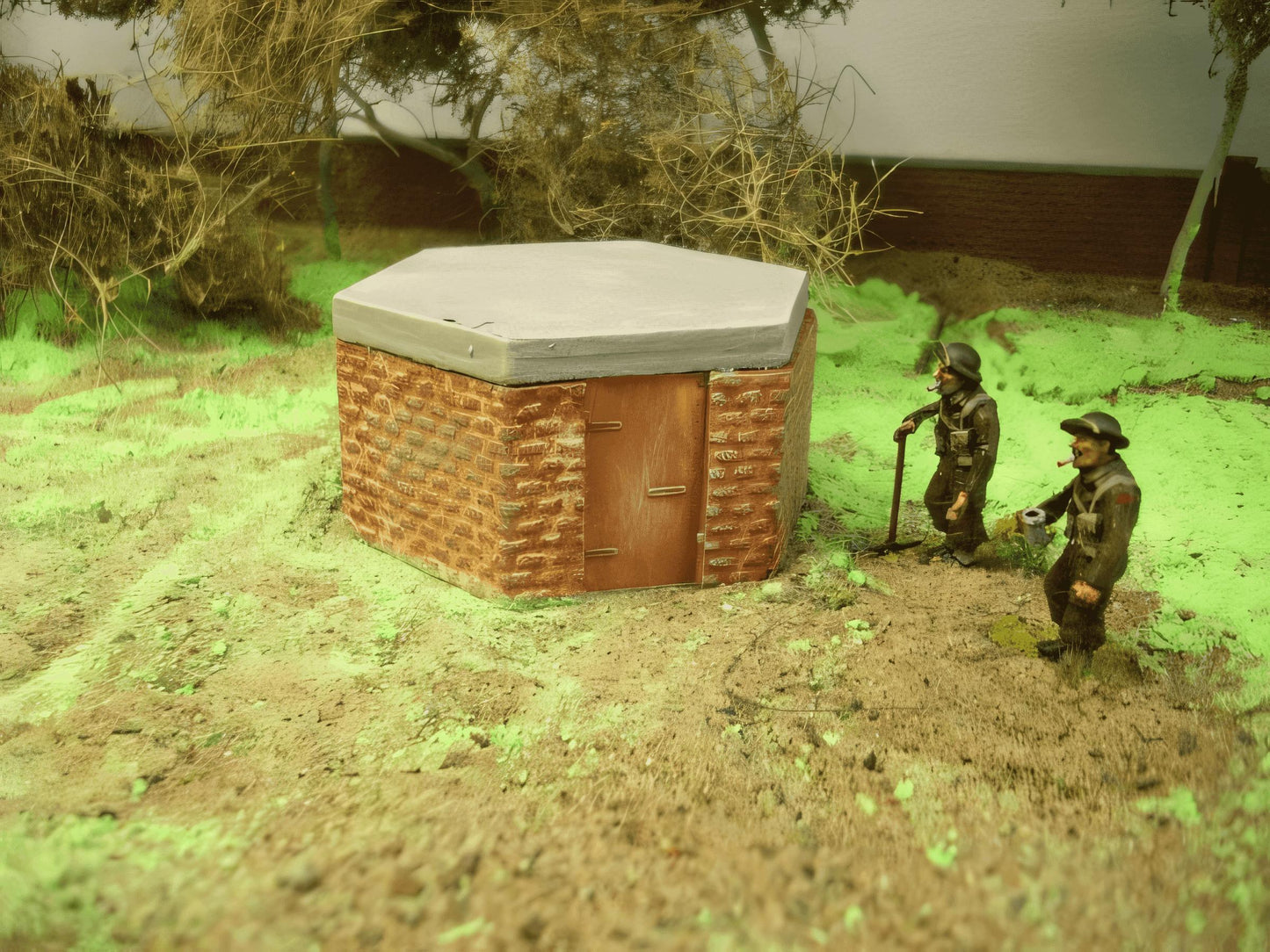 28mm BRITISH PILL BOX BRICK FACED