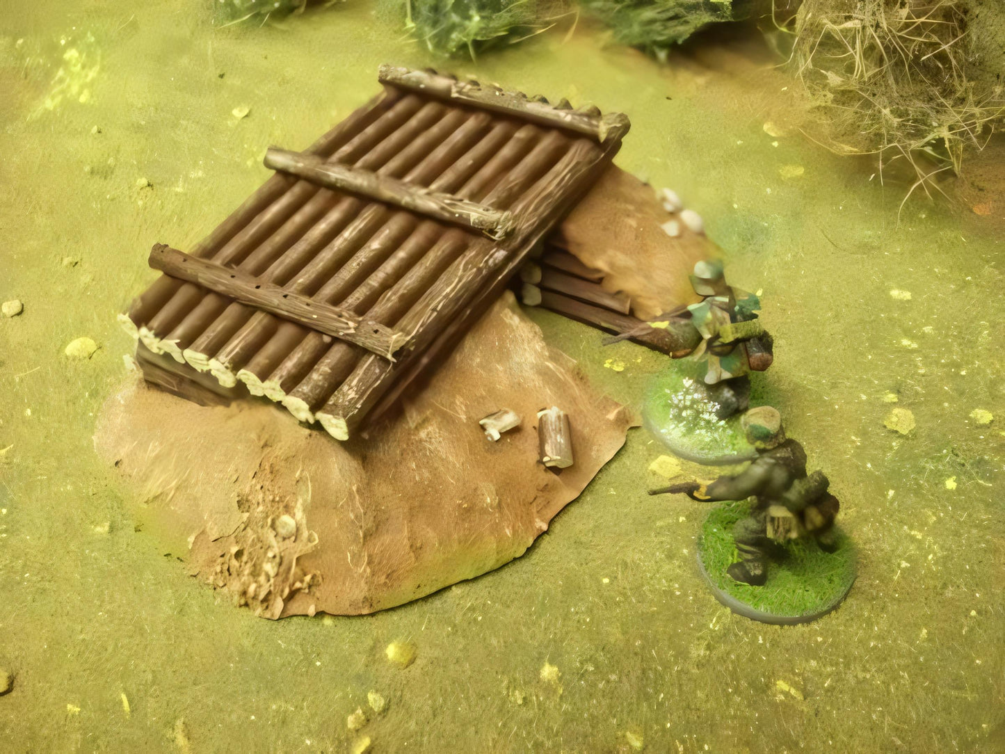 28mm  ROOFED LOG BUNKER