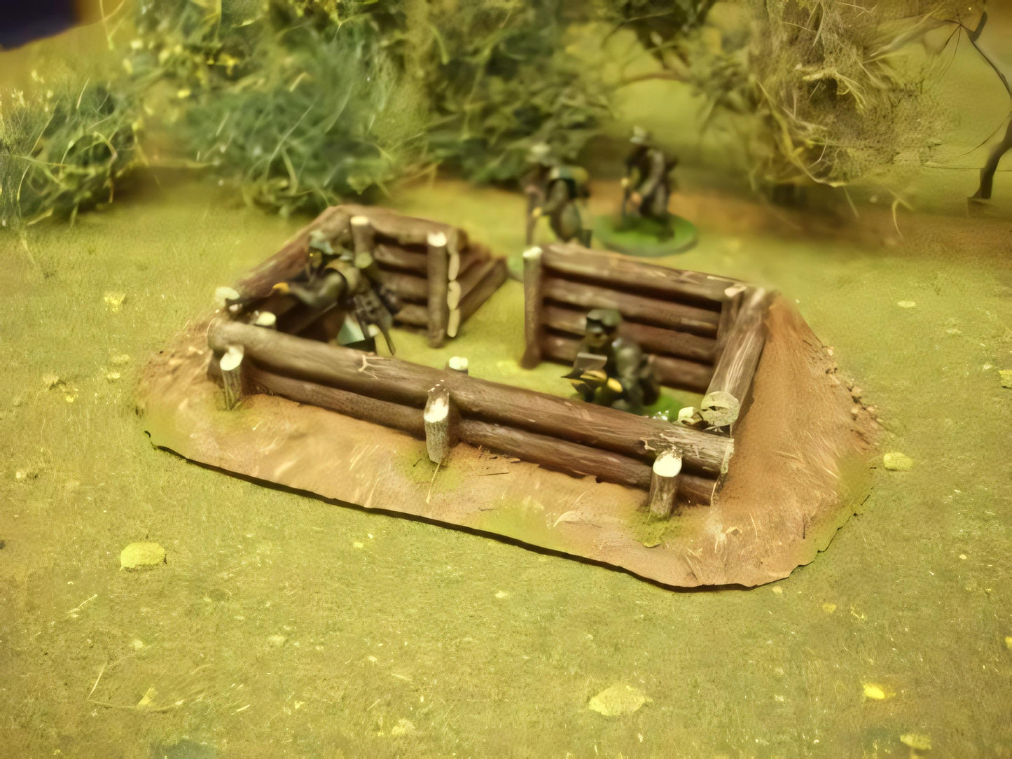 28mm  ROOFED LOG BUNKER