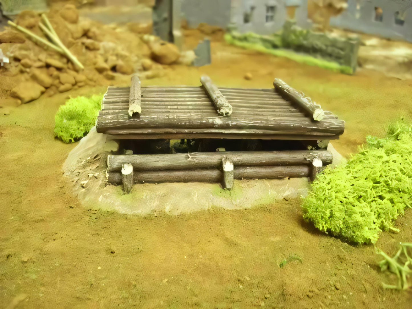 28mm  ROOFED LOG BUNKER