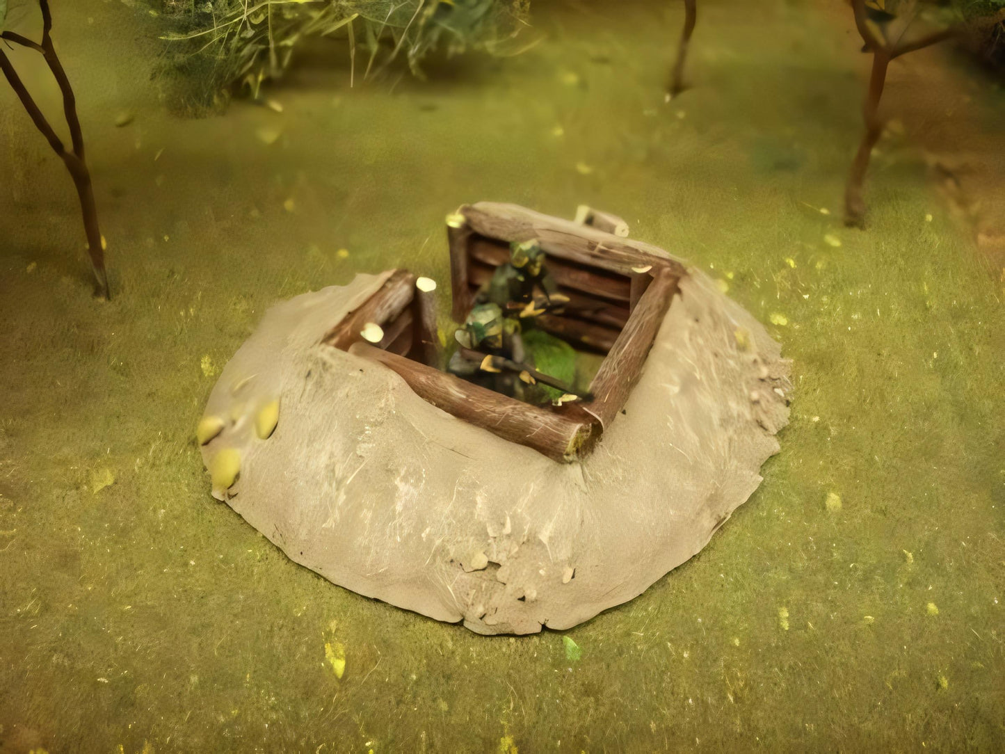 28mm SMALL SQUARE LOG BUNKER