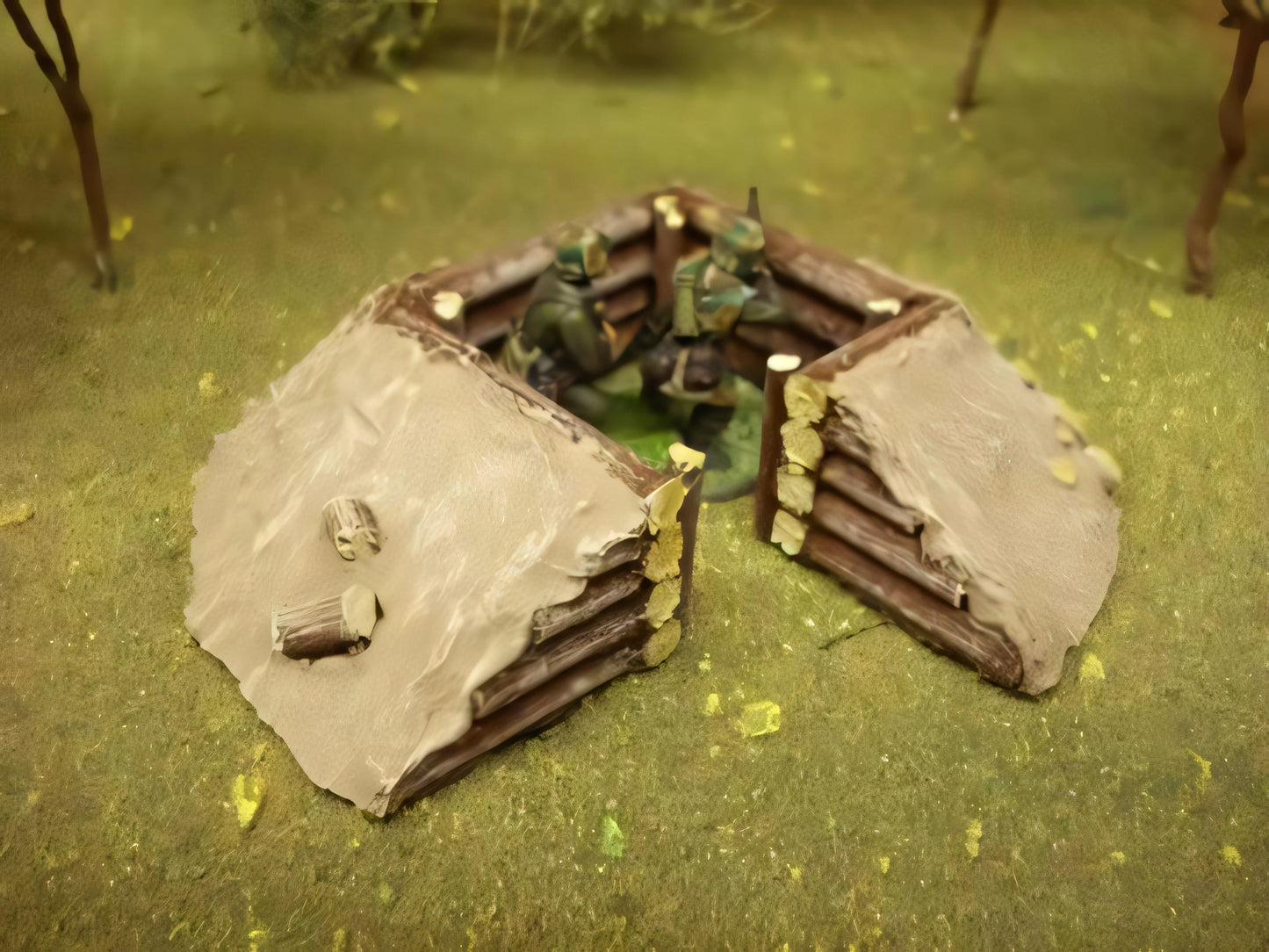 28mm SMALL SQUARE LOG BUNKER