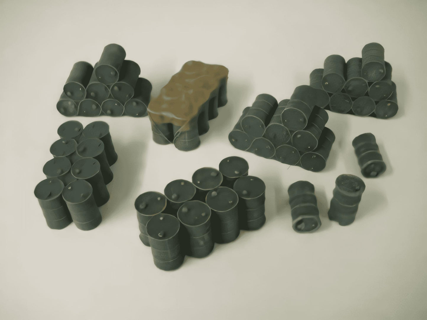 28mm 1:48 40GAL OIL DRUM SET