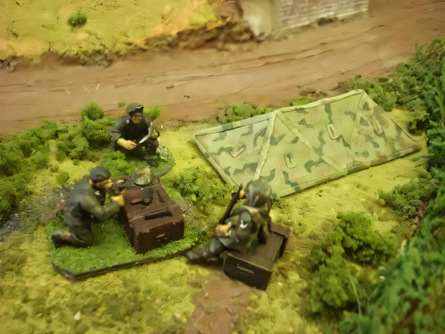 28mm  WW2 GERMAN 8 PANEL ZELTBAHN TENT x2