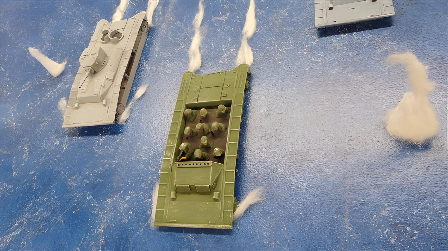 28mm 10x MARINES for LVT-2 AMTRAC WATERLINE VERSION