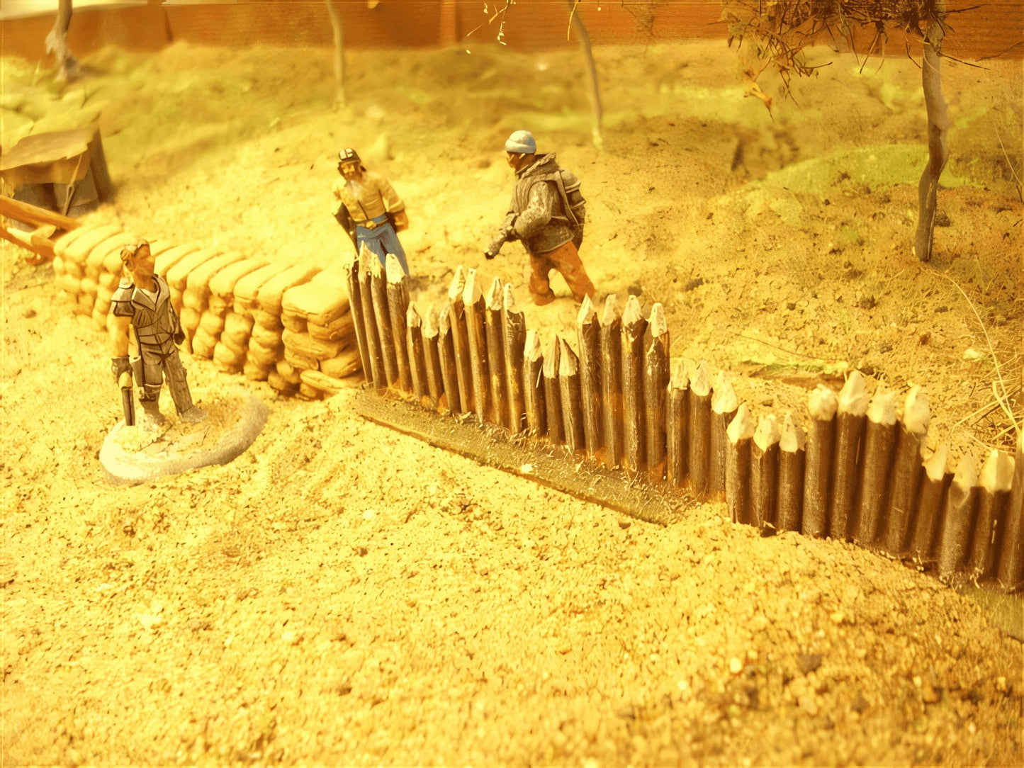 28mm WOODEN PALISADES x 3