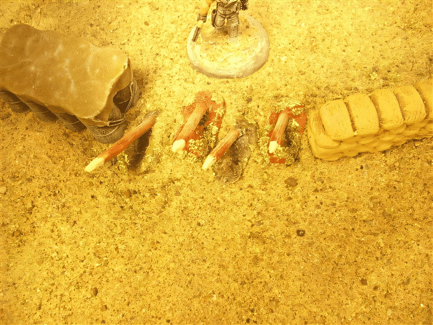 28mm WOODEN STAKES x 6