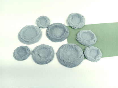 28mm  SHELL SPLATS. PACK OF 9