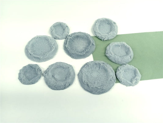 28mm  SHELL SPLATS. PACK OF 9