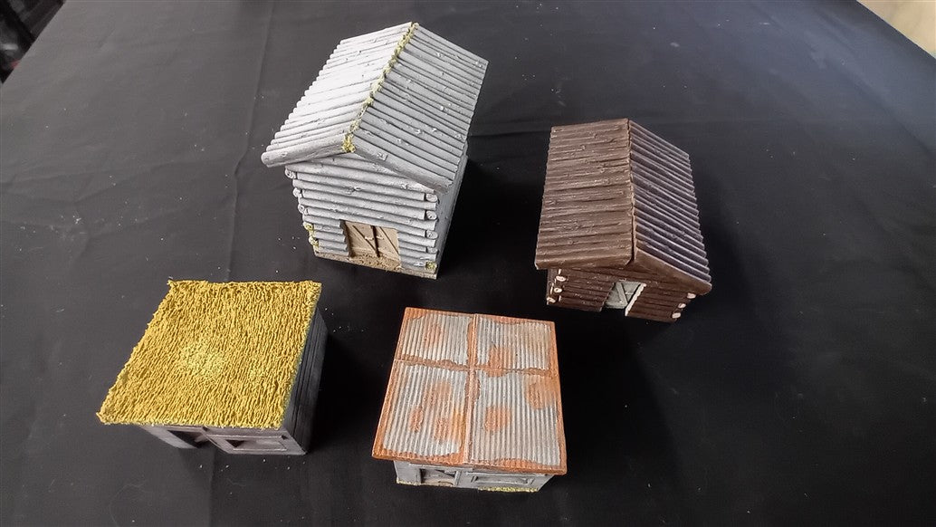 LOG CABINS for 28mm wargames figures