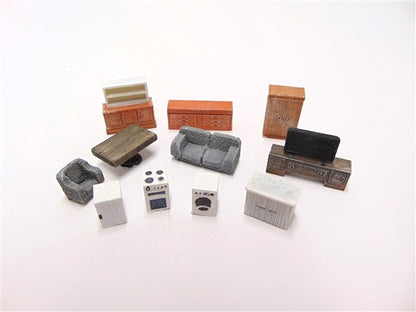 1:76  MODERN FURNITURE ASSORTMENT  13 piece