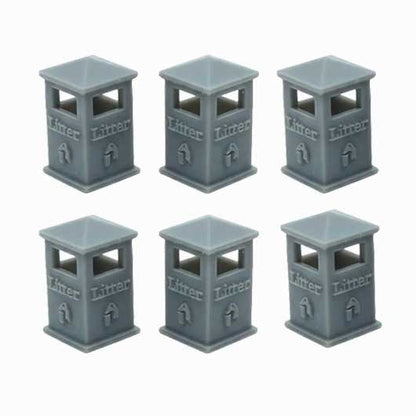 OO Scale Ready to Paint Civic Litter Bin - Style 2
