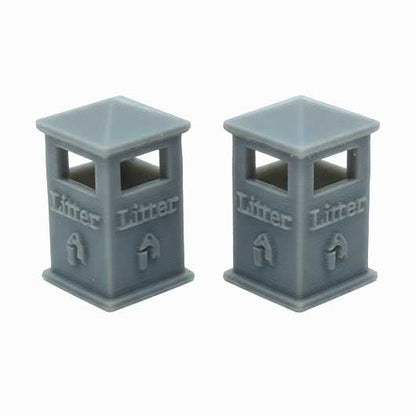 OO Scale Ready to Paint Civic Litter Bin - Style 2