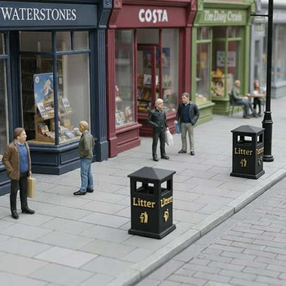 OO Scale Ready to Paint Civic Litter Bin - Style 2