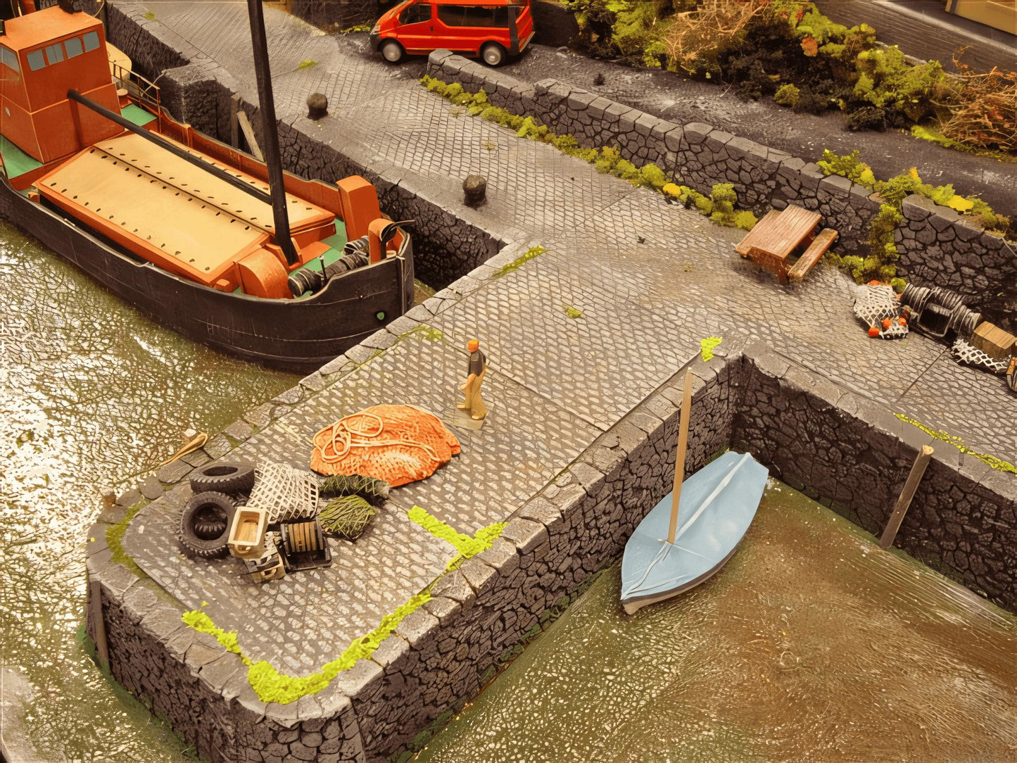 1:76  ROUGH STONE HARBOUR WALL INTERNAL CORNER