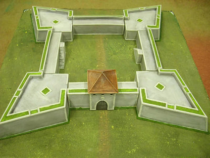 15mm 1:100  VAUBAN 4 POINT STAR FORT.